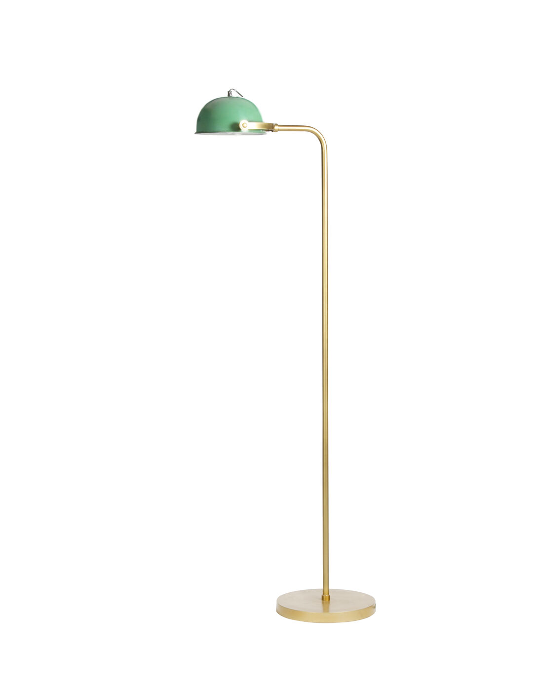 Verdigris dome floor reading lamp