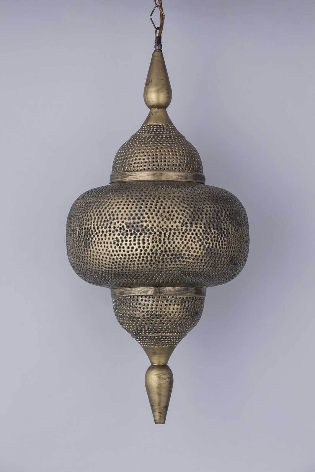 Moroccan pierced brass pendant light